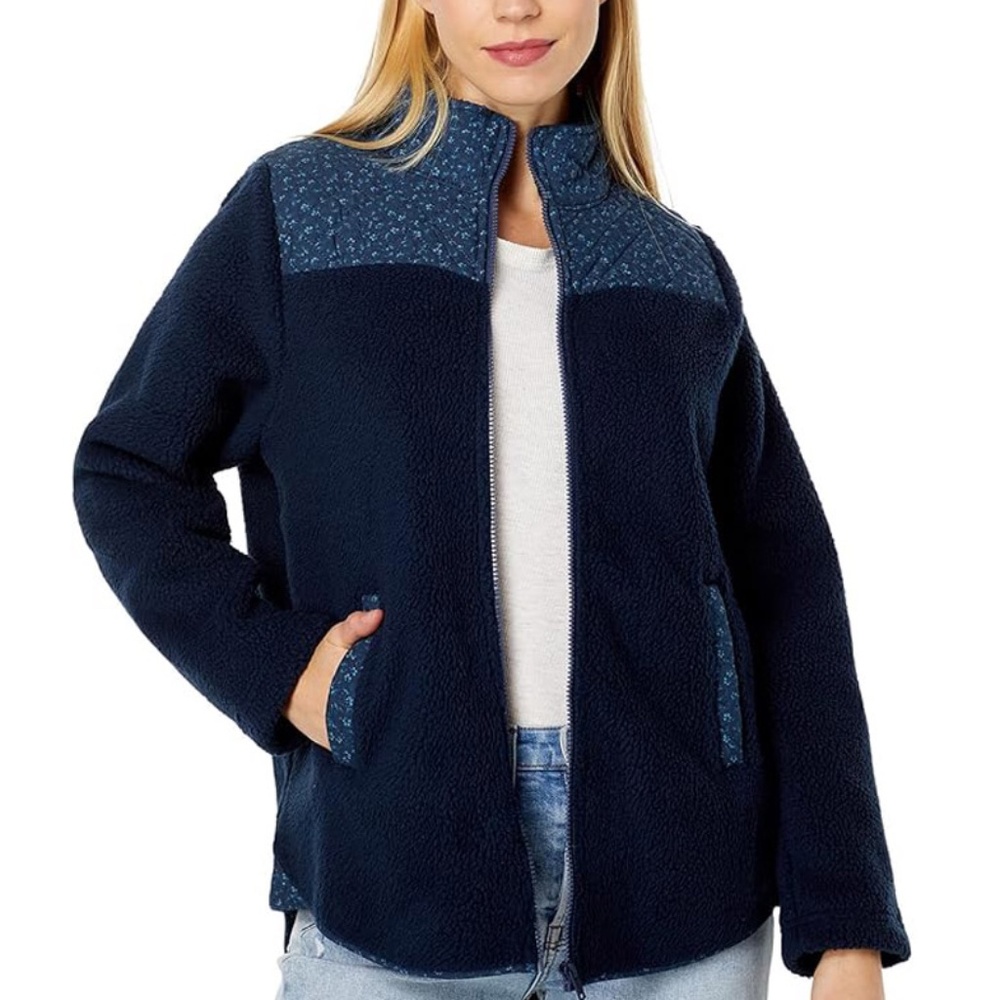 Madewell (Re)sourced Sherpa Zip-Front Jacket Size S EUC
